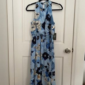 Vince Camuto blue floral midi dress